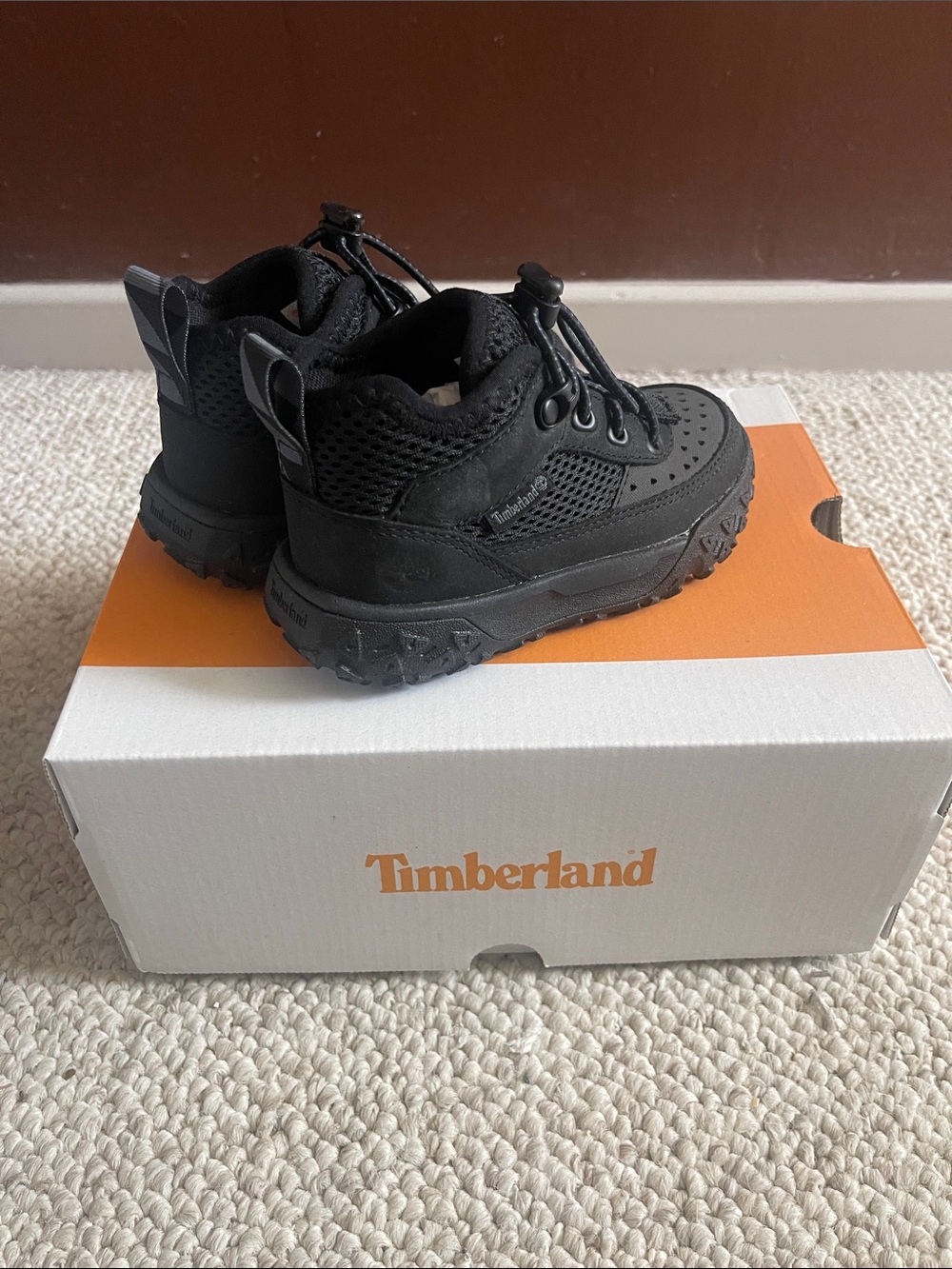 Timberland Kids Black Mesh Trail Sneakers